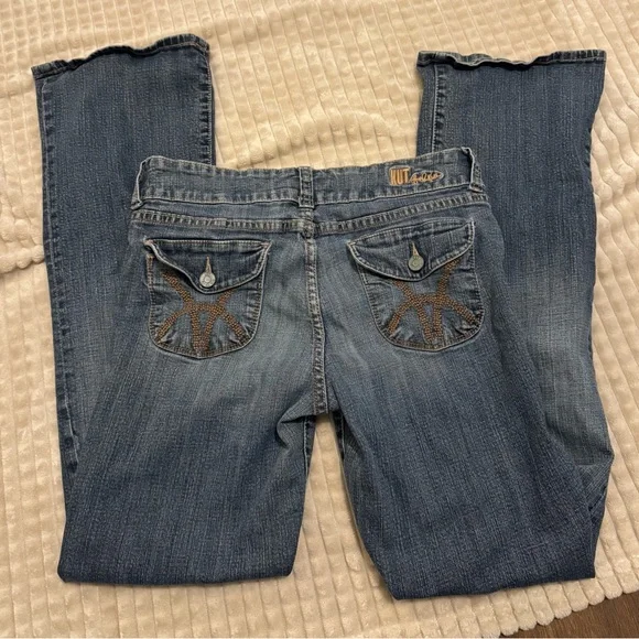 Kut from the Kloth Dark Blue Flare Jeans - Picture 5 of 7